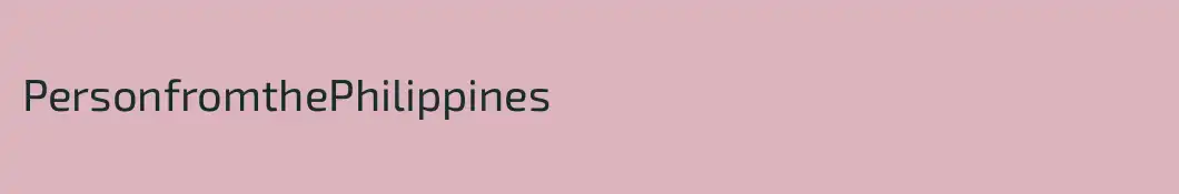 PersonfromthePhilippines 